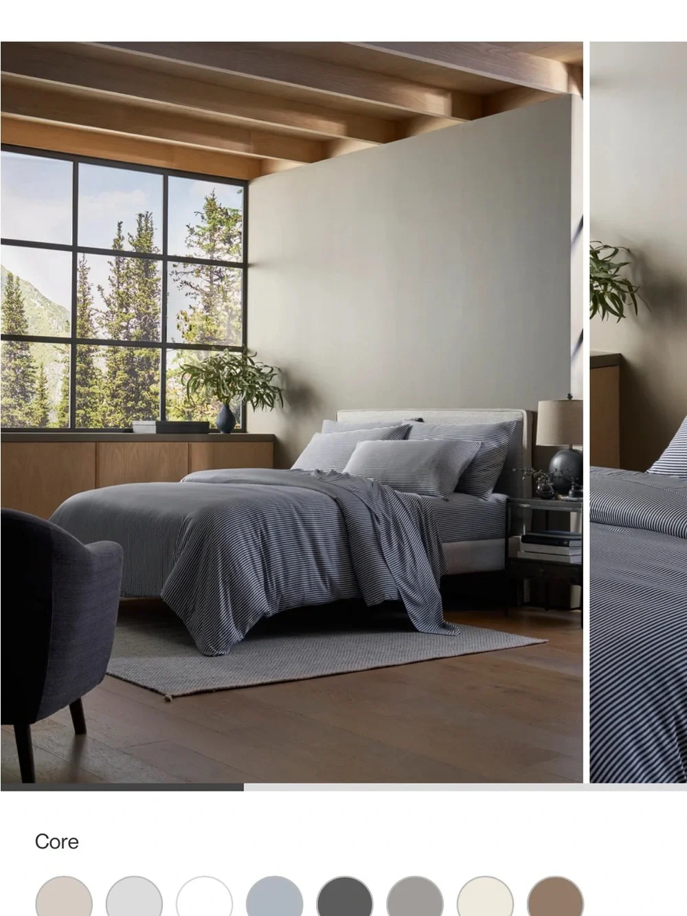 COZY EARTH bamboo Pacific Stripe cooling Duvet Cover (King/cali king)